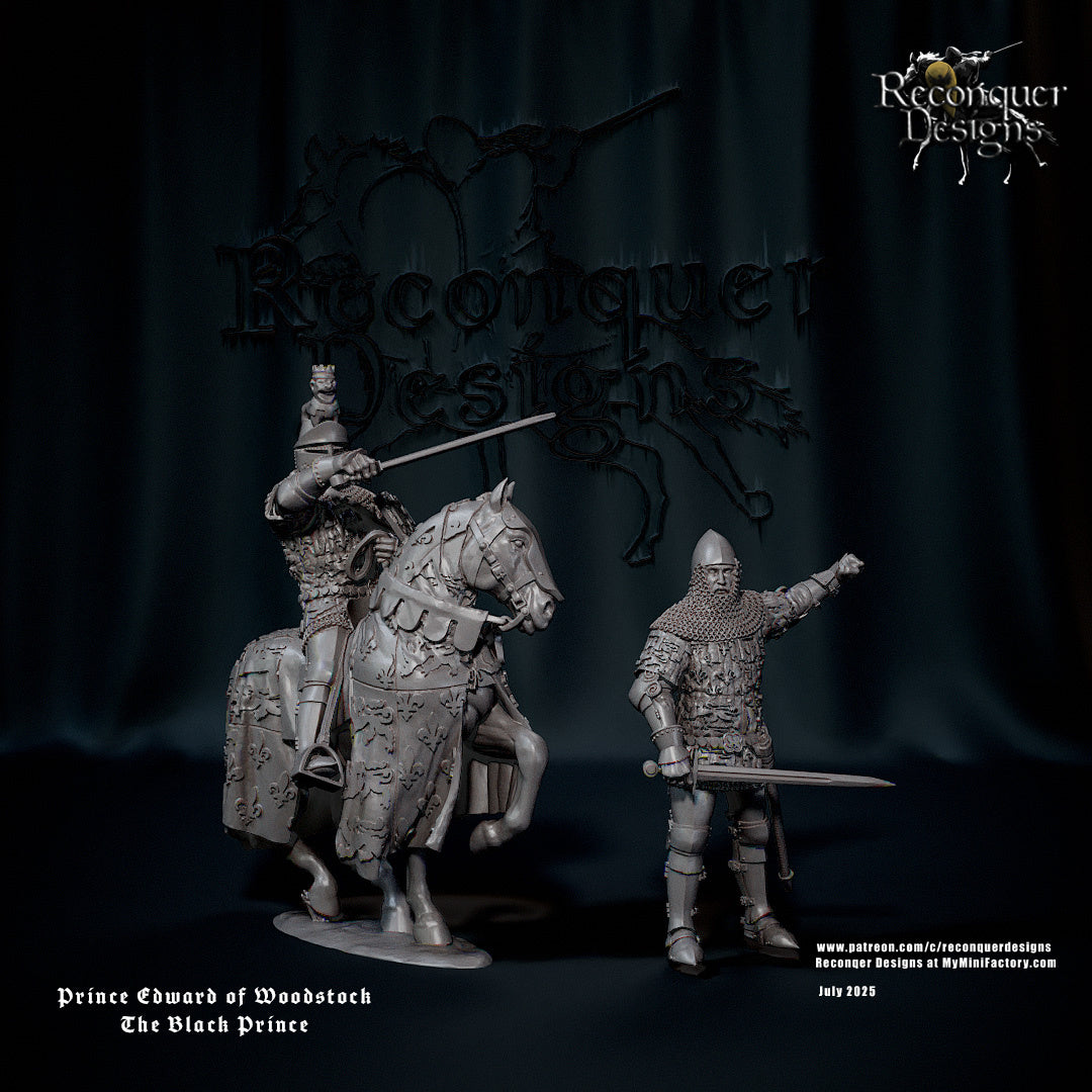 Prince Edward of Woodstock. The Black Prince Mounted