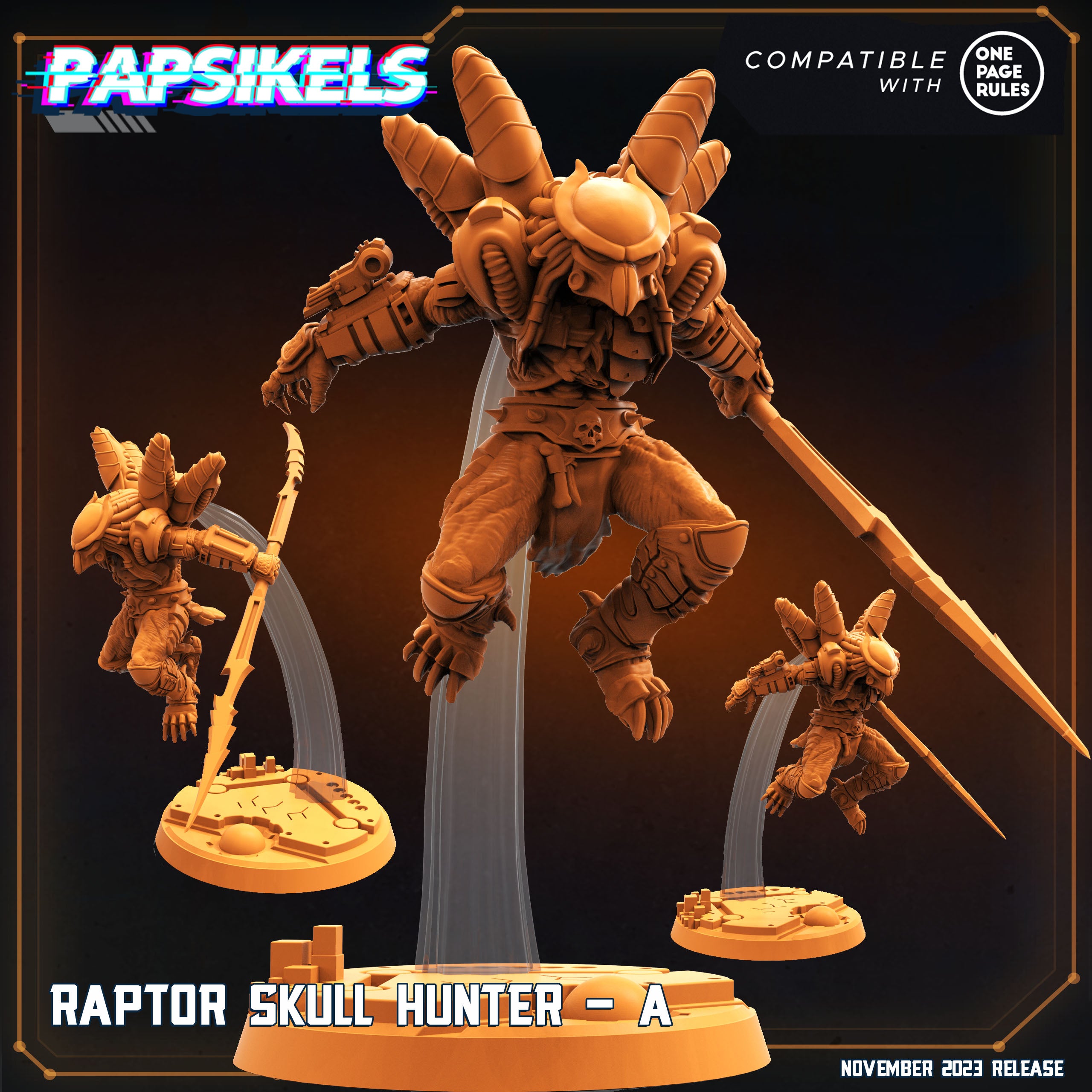 Raptor Skull Hunter (5 variantes) – 🏅 EboraMiniatures