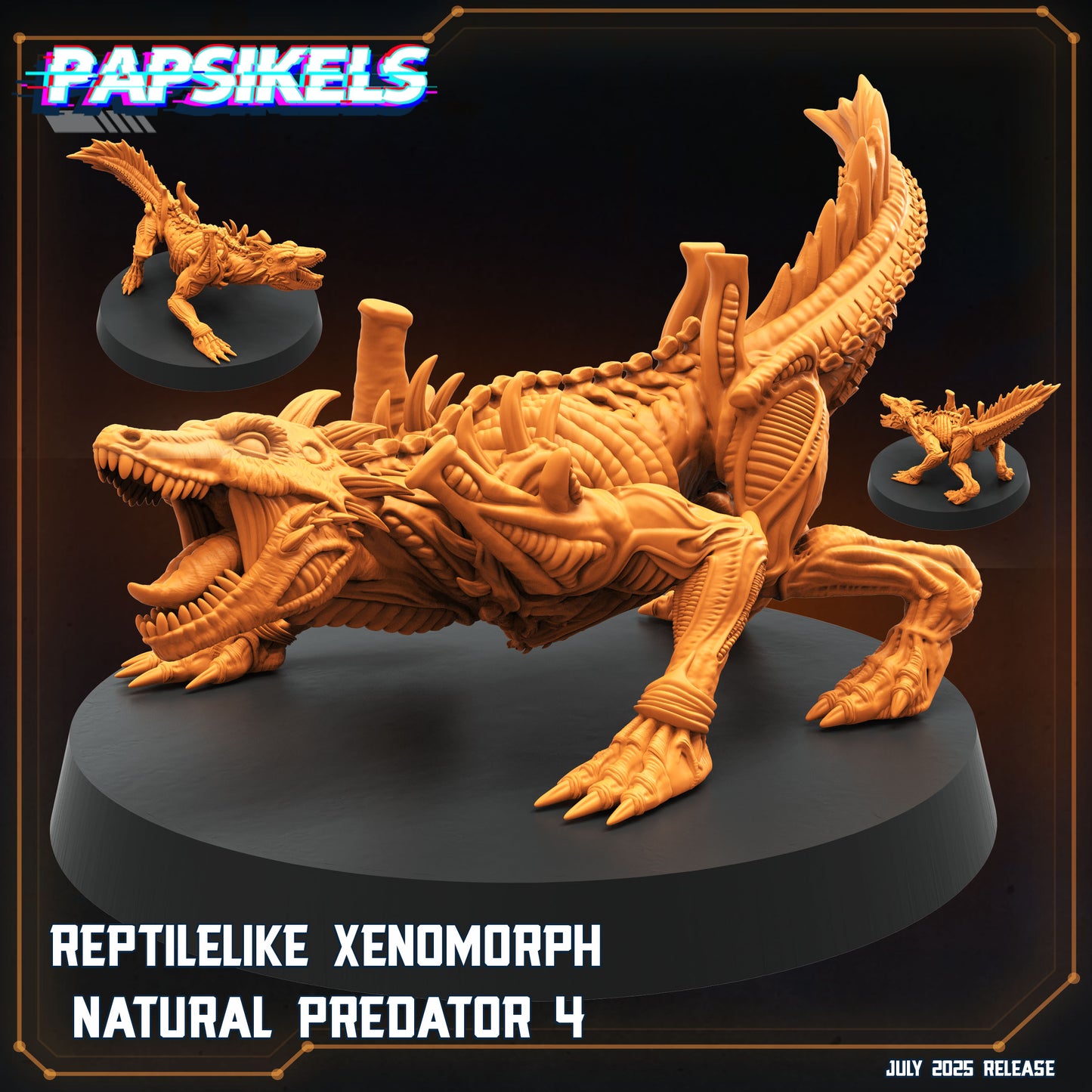 Reptilelike Xenomorph Natural Predator (7 modelos)