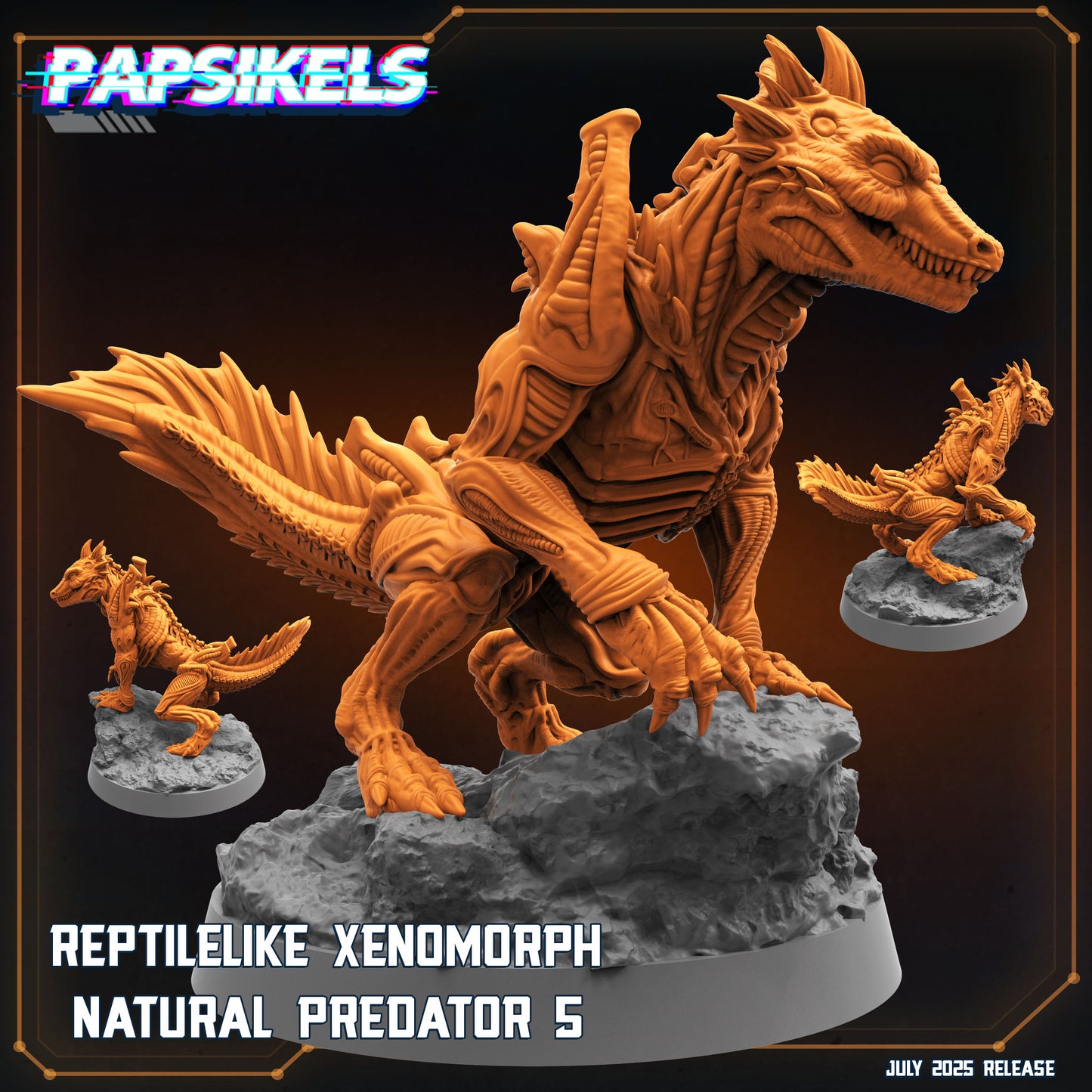 Reptilelike Xenomorph Natural Predator (7 modelos)