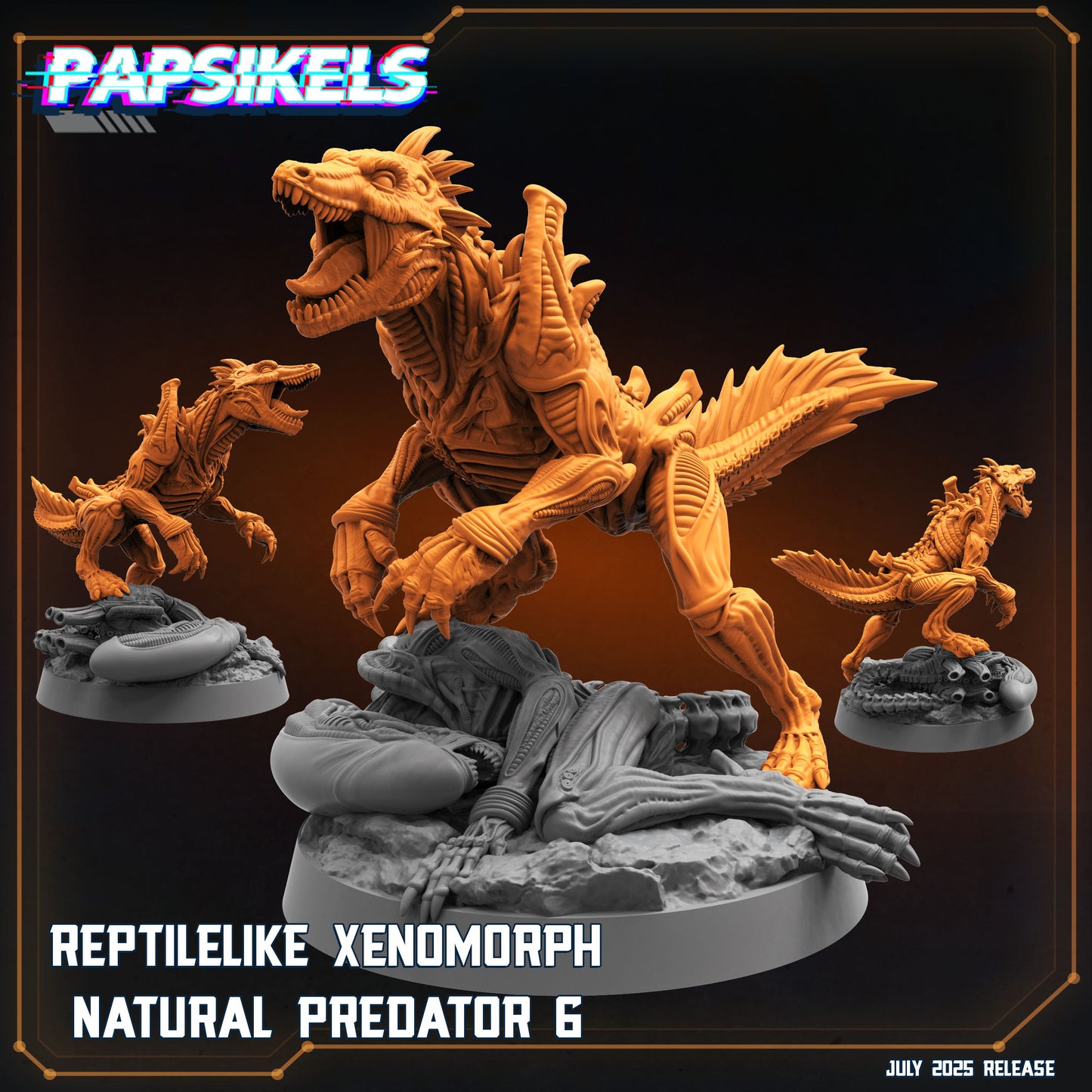 Reptilelike Xenomorph Natural Predator (7 modelos)