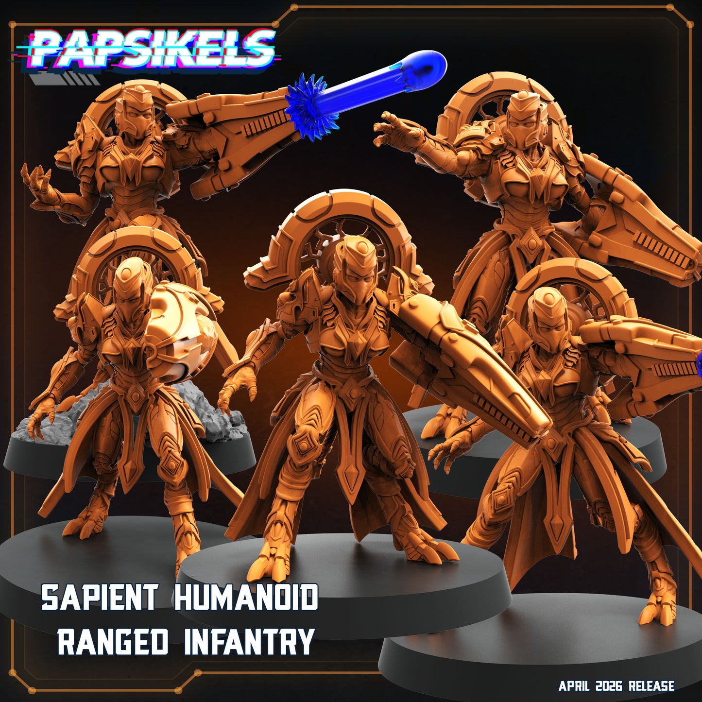 Sapient Humanoid Ranged Infantry (5 modelos)