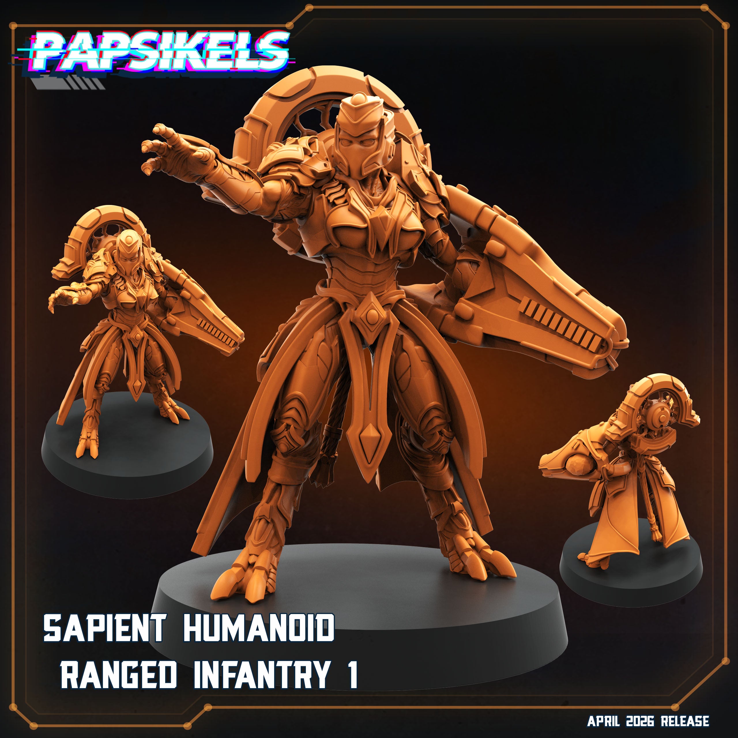Sapient Raptor Sapient Humanoid Ranged Infantry (5 modelos) β π
EboraMiniatures