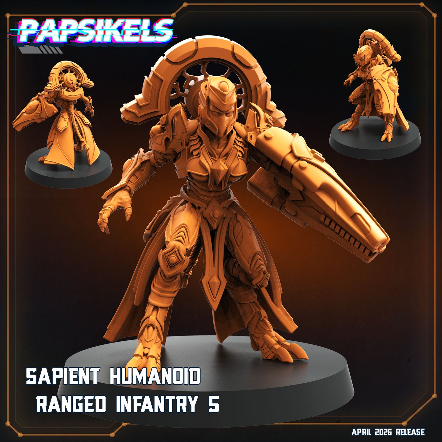 Sapient Humanoid Ranged Infantry (5 modelos)