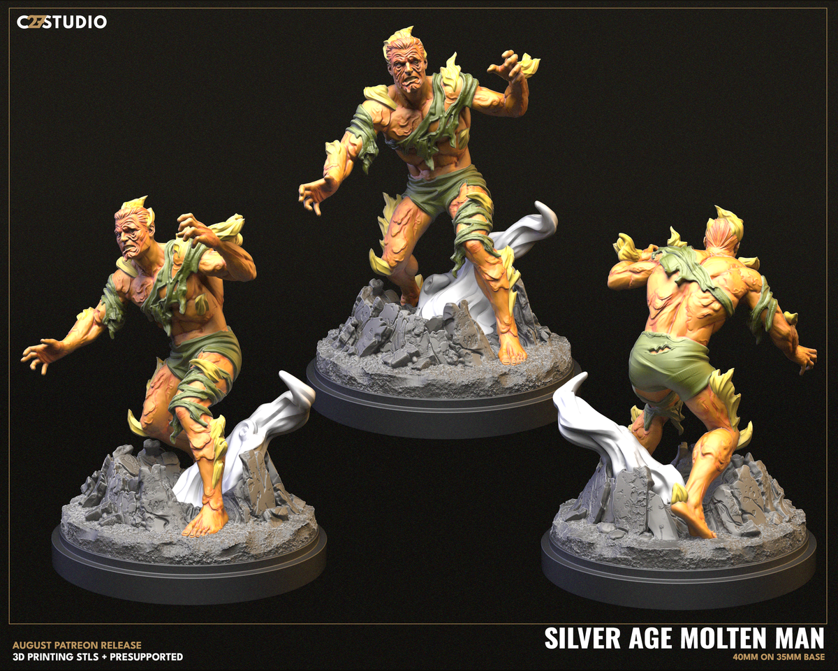 Silver Age Molten Man FanArt