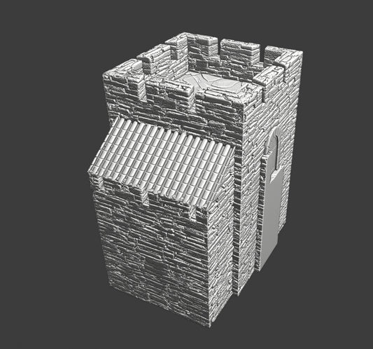Kleiner Turm mit zusätzlichen Zinnen – Modulares Burgsystem