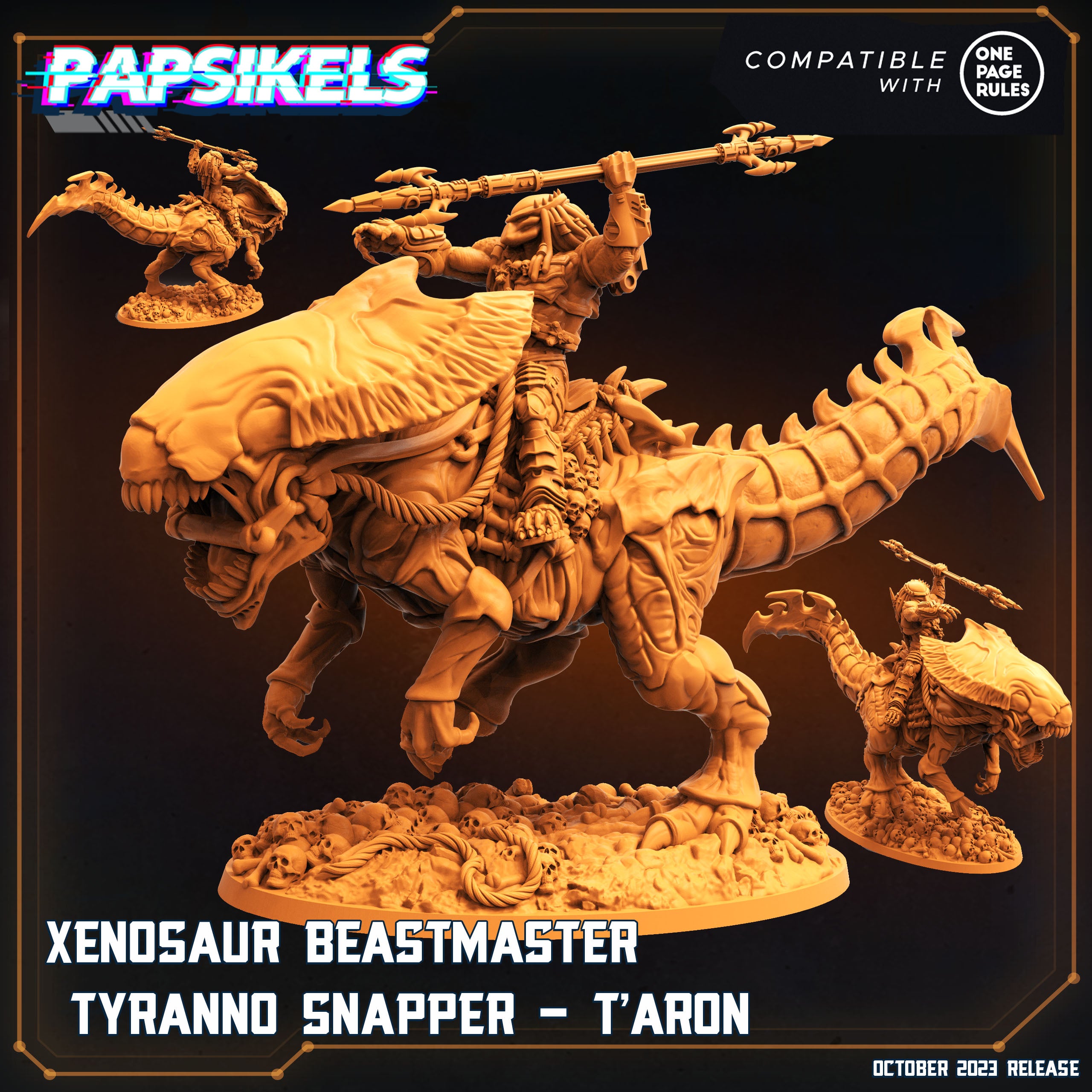 Saurus Rider Xenosaur Rider (3 variantes) – 🏅 EboraMiniatures