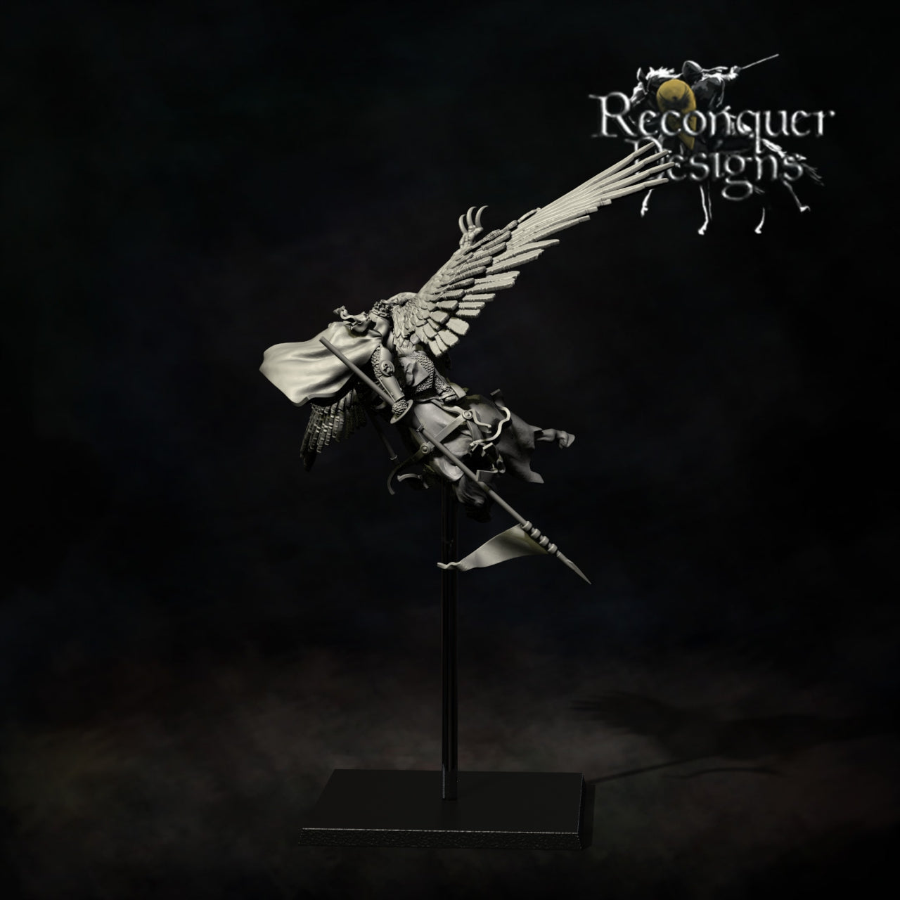 Herr auf seinem Hippogreif angreifend