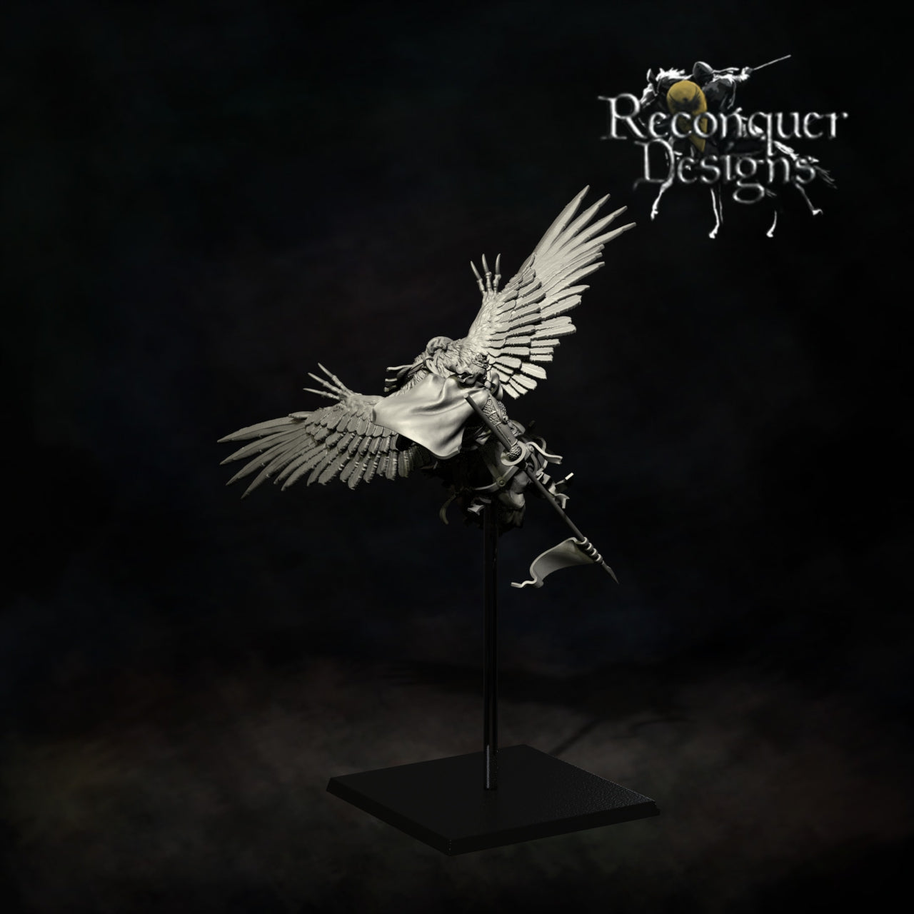 Herr auf seinem Hippogreif angreifend