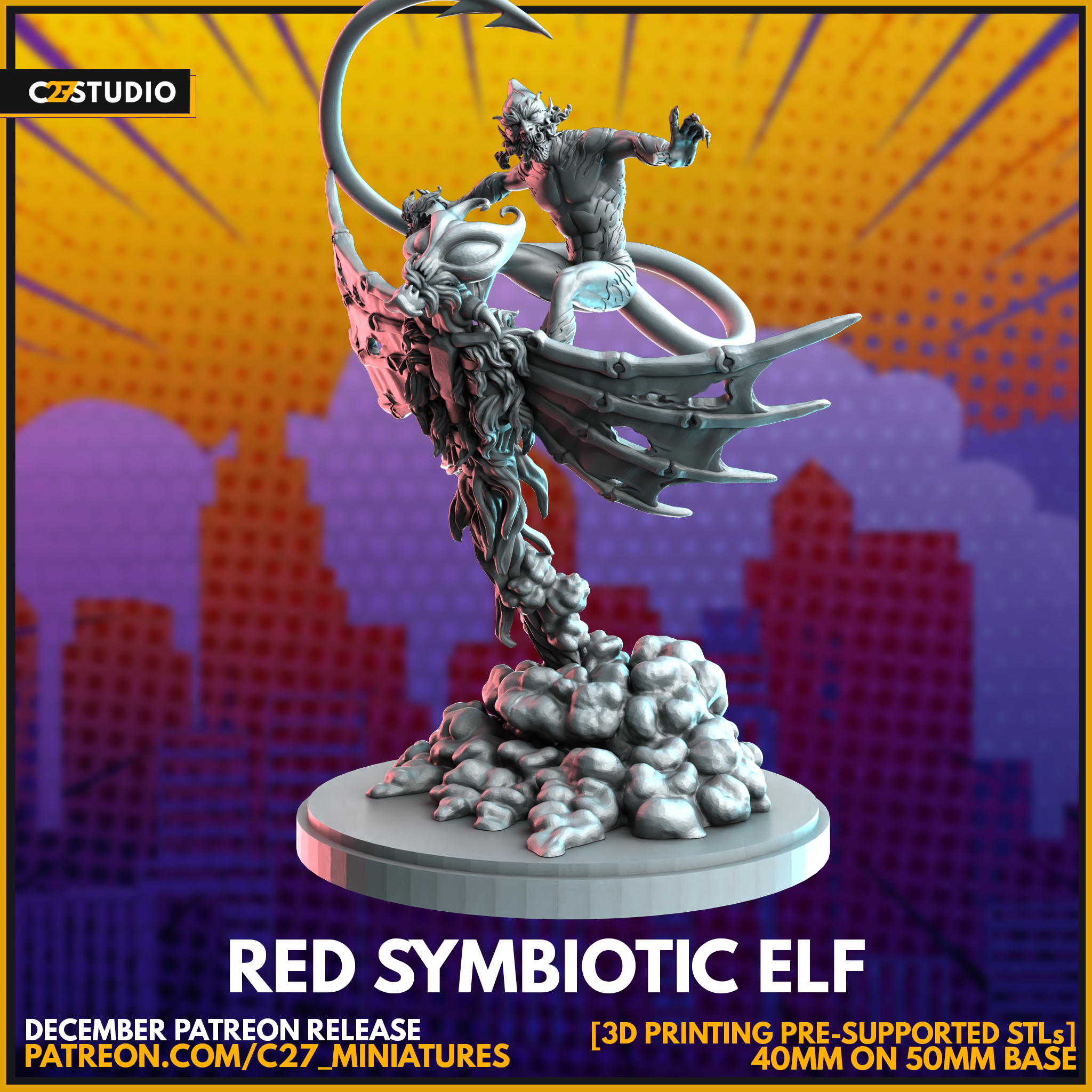 Red Symbiotic Elf – 🏅 EboraMiniatures