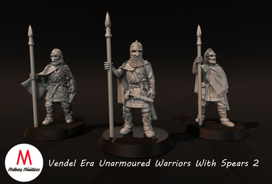 Vendel Era Unarmoured Warriors With Spears 2