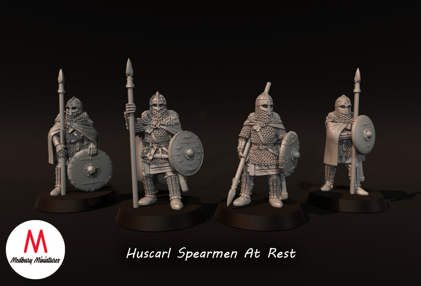 Huscarl Spearmen At Rest