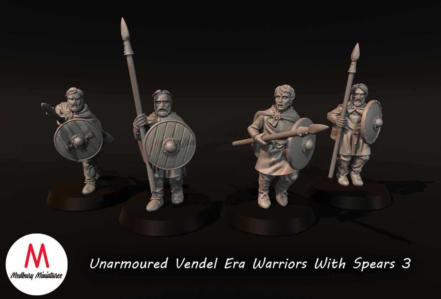 Unarmoured Vendel Era Warriors With Spears 3