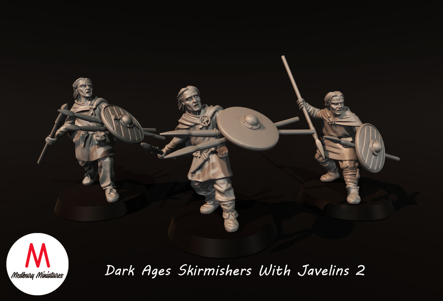 Dark Ages Skirmishers With Javelins (2 versions)