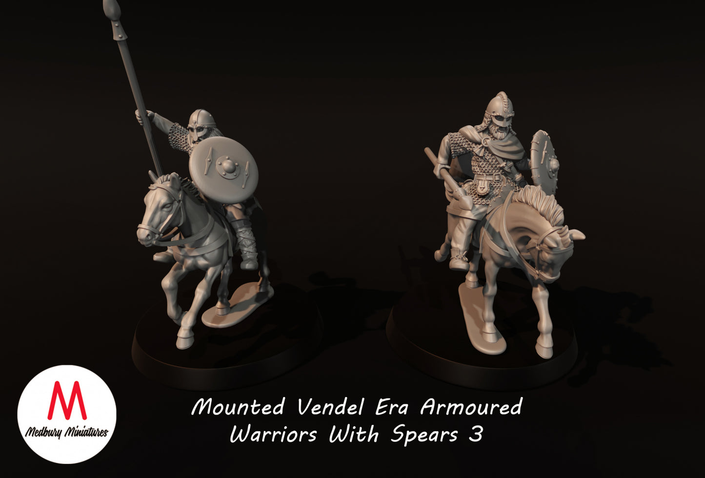 Mounted Vendel Era Armored Warriors With Spears 3