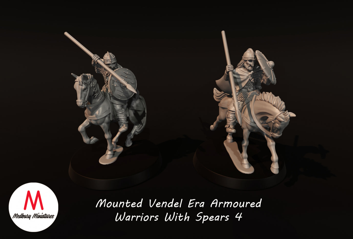 Mounted Vendel Era Armored Warriors With Spears 4