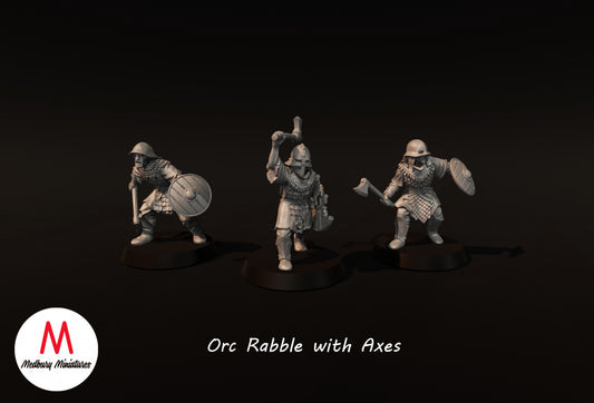 Orc Rabble with Axe and Shield