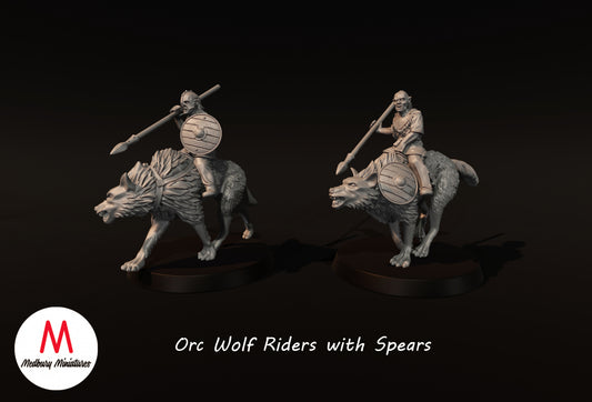 Orc wolf Riders with Spears