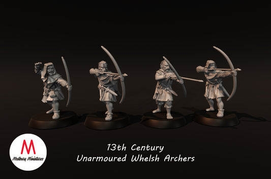 13th Century Unarmoured Whilsh Archers