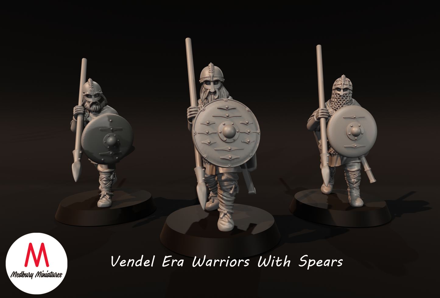 Vendel Era Warriors with Spears