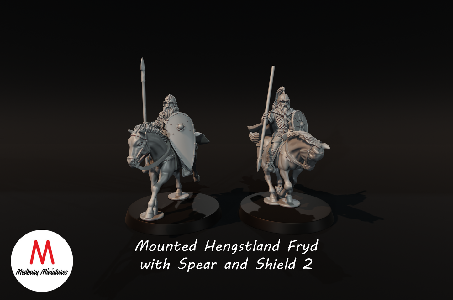 Mounted Hengstland Fryd with Spear and Shield 2