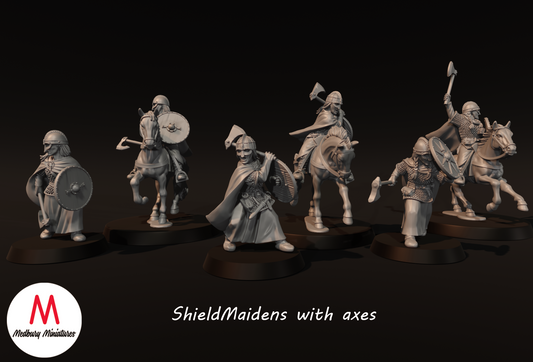 ShielMaidens with axes