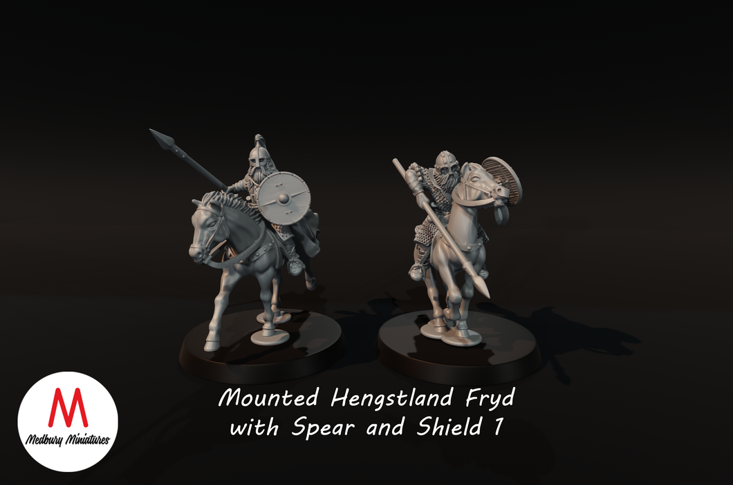 Mounted Hengstland Fryd with Spear and Shield 1