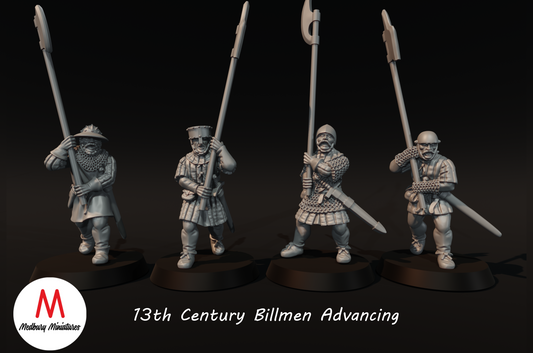 13th Century Billmen advancing