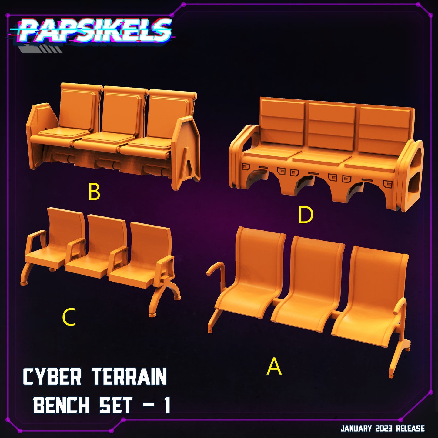 Cyber Terrain Bench Set 1