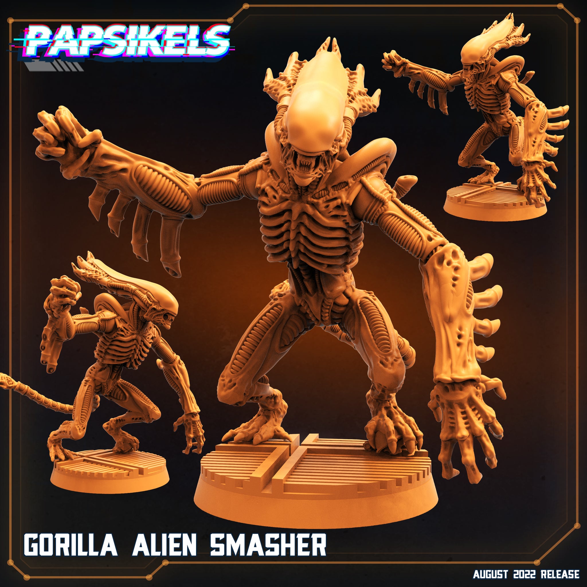 Gorilla Alien (4 modelos) – 🏅 EboraMiniatures