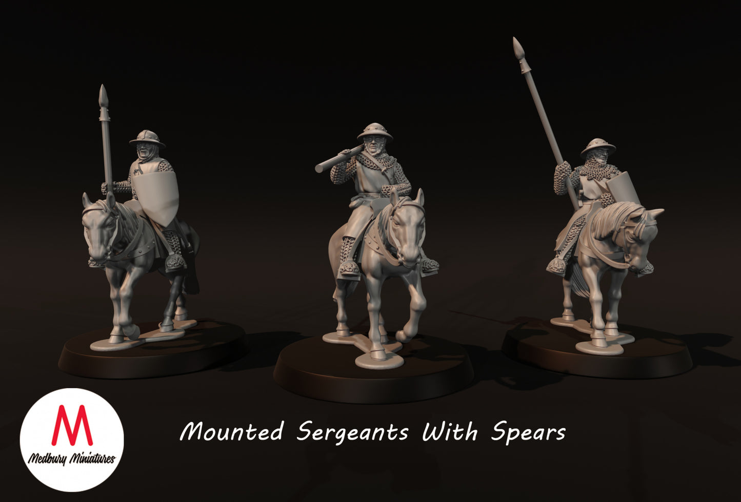 Mounted Sergeants With Spears