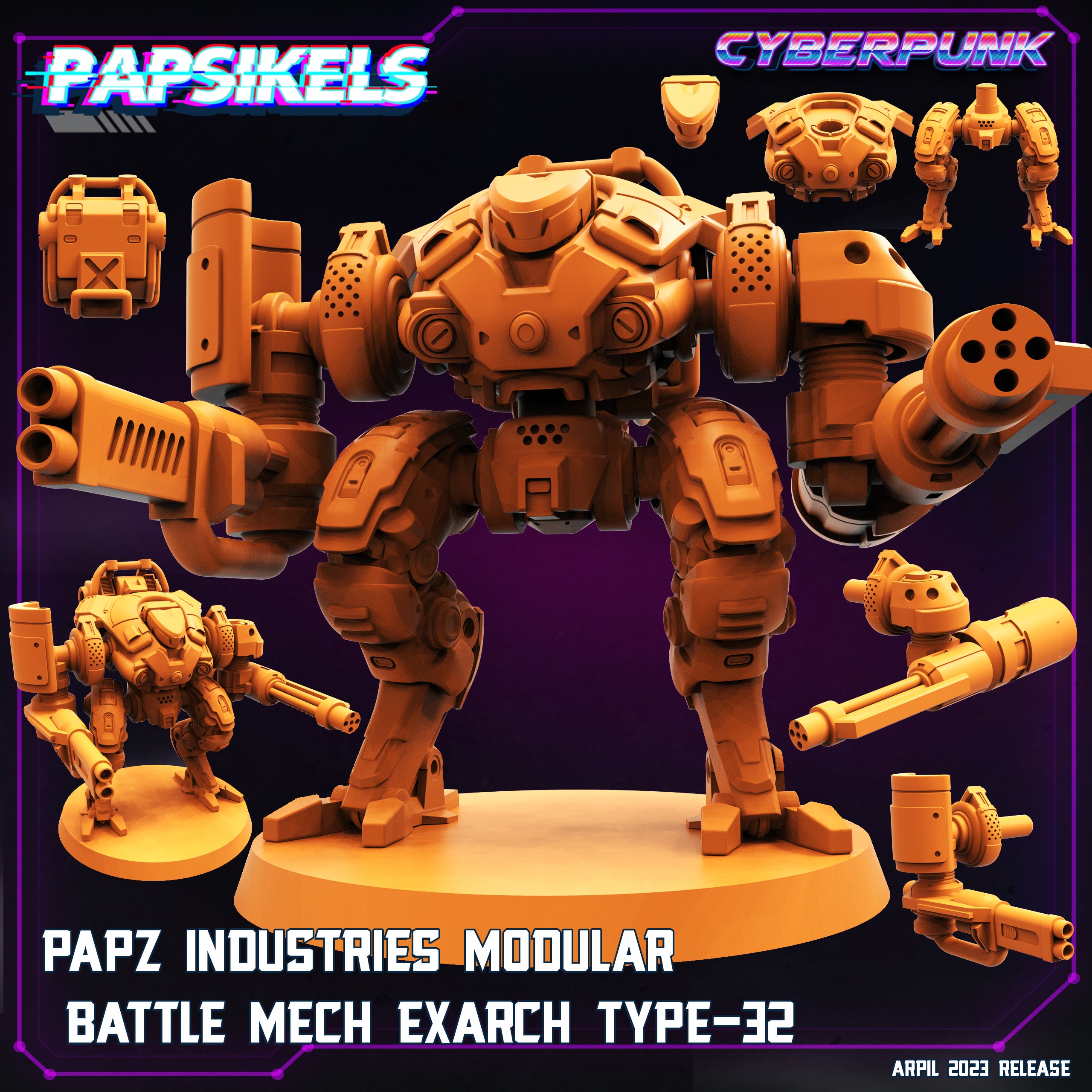 PAPZ Industries Modular Battle Mech Exarch Type-32 – 🏅 EboraMiniatures