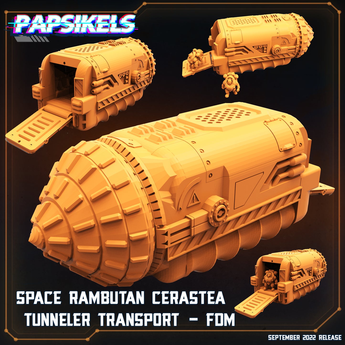 Space Rambutan Cerastea Tunneler Transport FDM