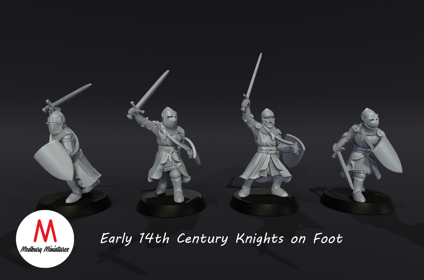 Early 14th century knights on foot (2 Variantes)