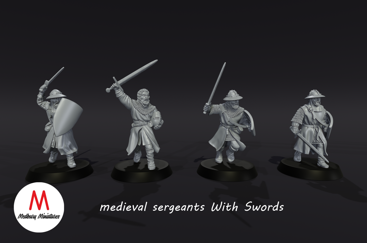 Medieval Sergeants with swords