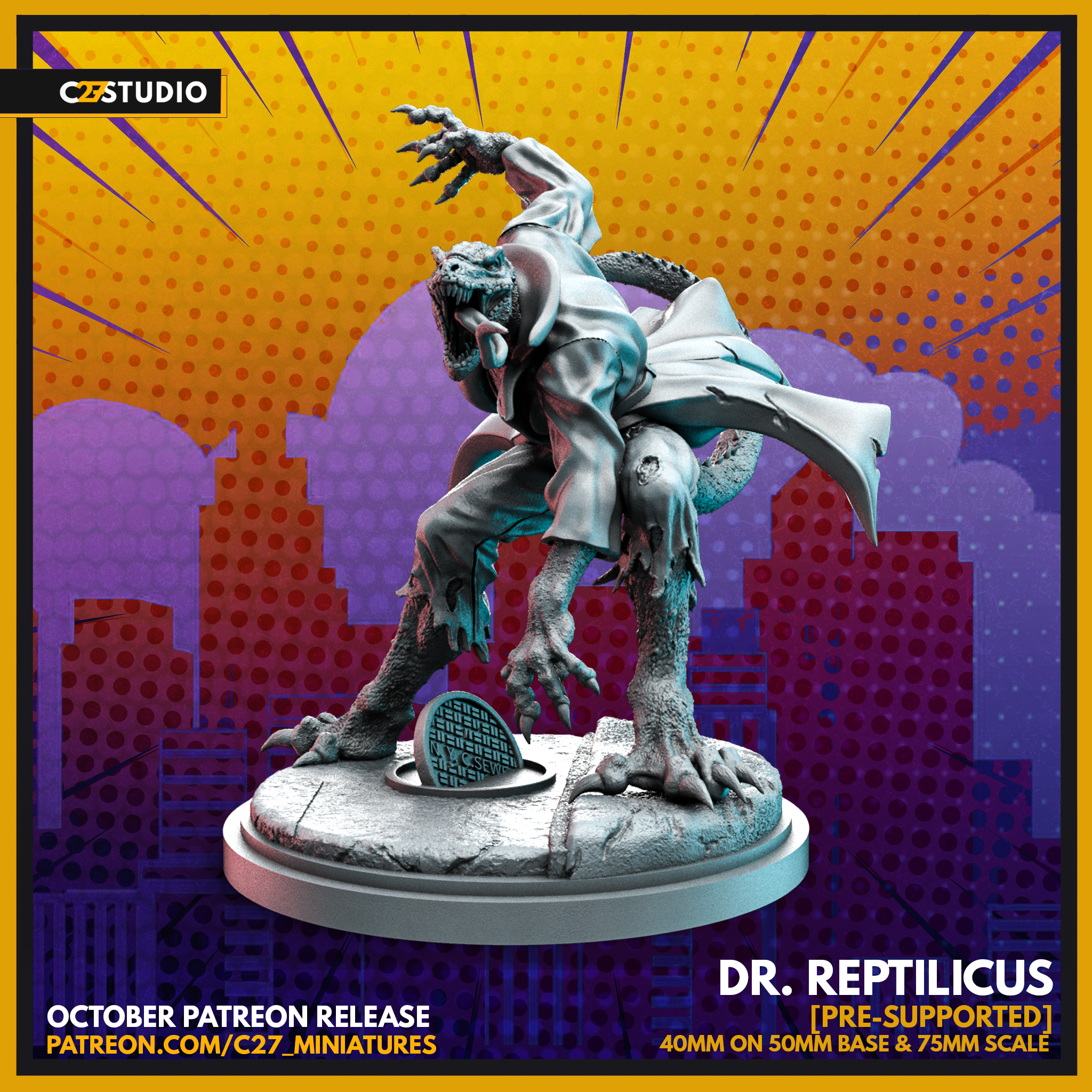 Neptilious Full Body Dr. Reptilicus – 🏅 EboraMiniatures