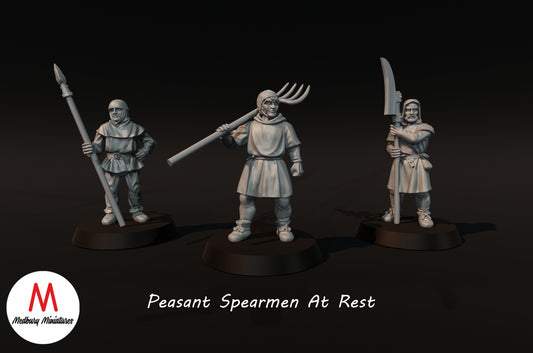 Peasant Spearmen At Rest